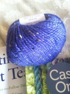 This is the yarn I got from Knitpicks. It is from there city tweed collection and the colorway colbalt