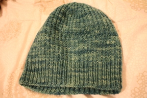 Here's the test knit hat I did for IvoryEve. I will have a complete post about this test knit when I have better pictures. 
