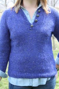 I absolutely love the color of this sweater and though it caused me a lot of grief and I hated having to rip it out and start over the knit picks city tweed dk yarn is just lovely.