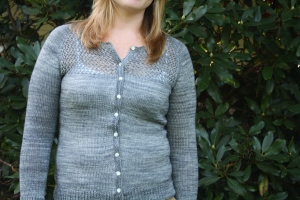 I love the madelintosh yarn it is fabulous and I love the buttons. I will have more about this cardigan and what I did with the button band in a later post.