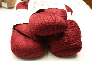 And this is cascade eco+ colorway burgundy which is destined to be the Little Wave cardigan.