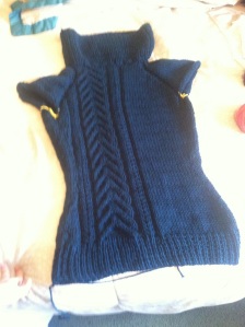 The Downeast sweater, which you heard about last post. Sorry for the poor quality Iphone picture again.